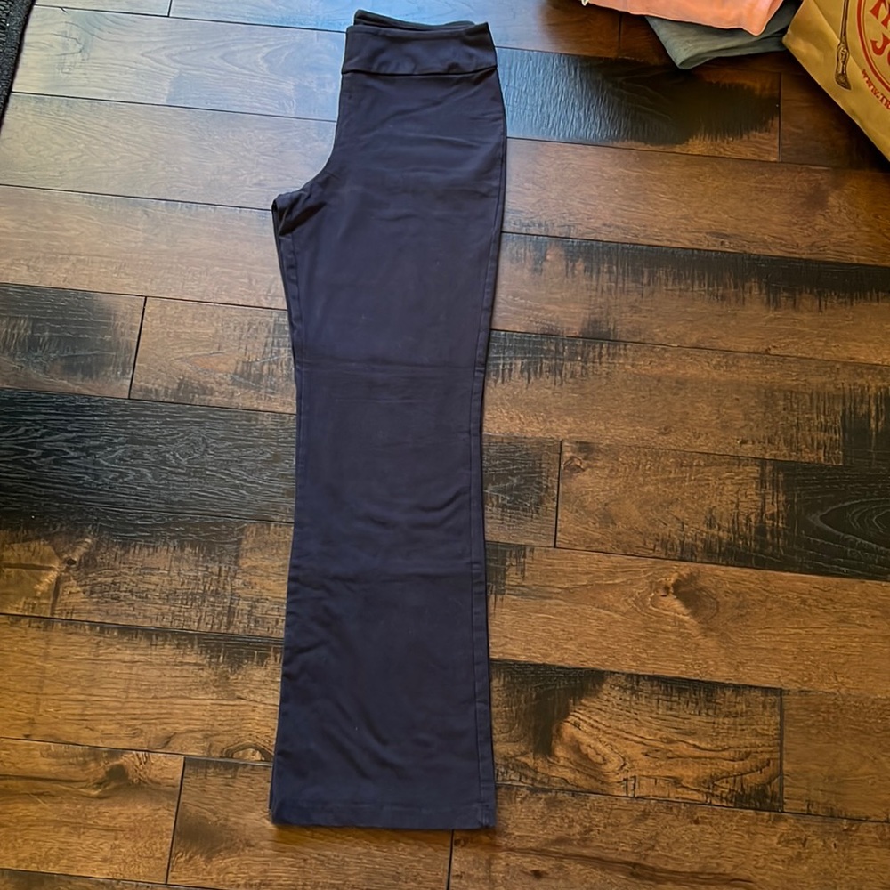 Tummy control flare yoga pants navy small